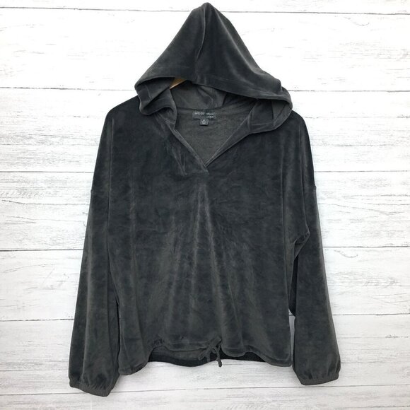 Barefoot Dreams Women's Gray Pullover Hoodie Luxechic Drawstring Waist Medium - Picture 1 of 9